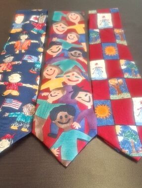 Save The Children Necktie Bundle Multicolor Fun Patterns